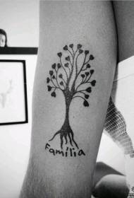 Modello di tatuaggio lettera totem grande albero