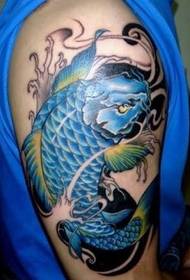 Stylish squid tattoo on the arm boom