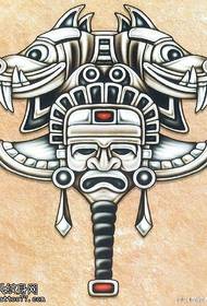 Drevni svečani avatar uzorak tetovaže rukopisa