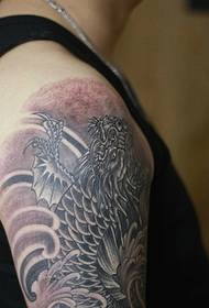 Padrão de tatuagem preto e branco selvagem