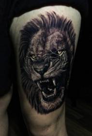 Don oroszlán tetoválás lány comb oroszlán tetoválás kép