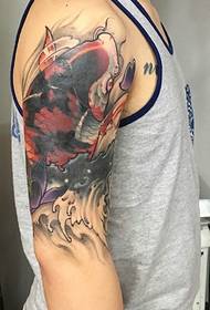 Vest men have handsome big arm squid tattoo pictures