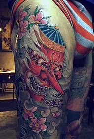 Very dazzling big arm color like tattoo
