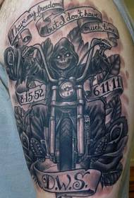 Tatoo ya Utaalam: Picha kubwa ya Kifo cha Tatoo la Arm