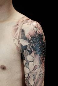 Stor arm blekk blekksprut tatoveringsbilde fullt av fart