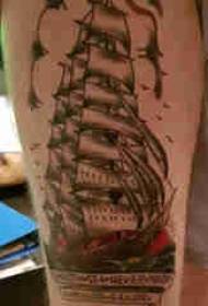 Tattooed thigh male boy thigh on painted sailboat tattoo picture