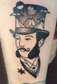 Carattere tatuaggio modello ragazza tatuaggio sulla coscia
