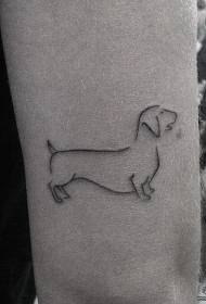 Patron de tatouage de chien frais petit gros bras