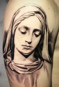 Слика тетоваже портретне вештице велике руке