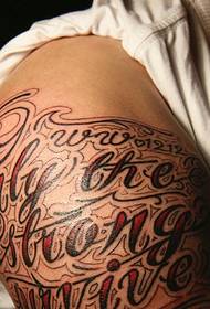 Slike z veliko roko osebnosti angleške tetovaže