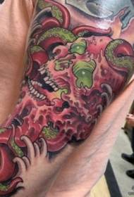 Grote arm Europese en Amerikaanse nieuwe school octopus tattoo patroon