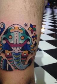 Malaking braso old school cartoon fish star tattoo pattern