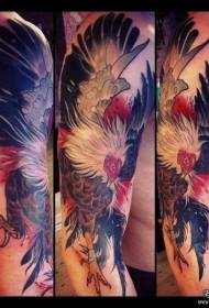 Stor arm vacker kuk tatuering mönster