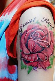 उत्कृष्ट आणि सुंदर मोठा हात गुलाब टॅटू टॅटू
