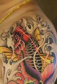 Mare tatuaj de calmar roșu frumos