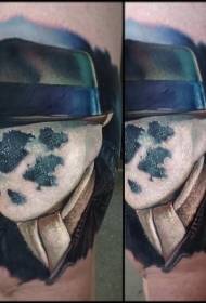 Kolor nóg Rorschach portret tatuaż wzór