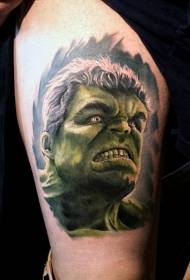 Wzorzec tatuażu wściekły kolor tatuaż Hulk