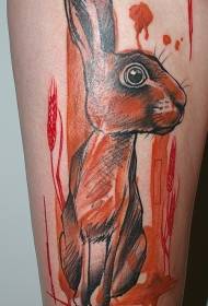 Hare warna anu pikaresepeun kalayan pola tattoo tanda getih