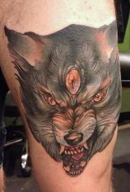 Fantazijski svijet zlo čudovište lisica boja tetovaža uzorak