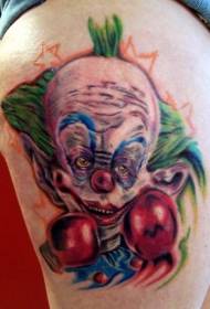 Hingpit nga daotan nga clown boxer tattoo pattern