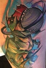 Chlapci stehná maľované gradient abstraktné línie zviera dinosaur tetovanie obrázky