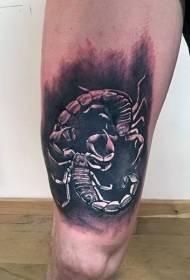 Modèle de tatouage magnifique dés noir et blanc sur la cuisse