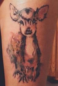 'Yan mata cinya cinya zane mai laushi m layin hoto kyawawan dabbobi deer tattoo