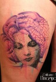 Picior pictură stil stil culoare portret femeie tatuaj imagine