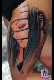 Comb színű törzsi nők tetoválás minta