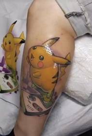 Koxox tas-subien miżbugħa b'linji sempliċi ta 'cartoons \\ u003d stampi tat-tatwaġġ Pikachu