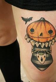 Smiješne šarene tetovaže za Noć vještica na nogama