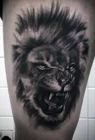 Reiden realistinen musta harmaa paahtava tiikeri-tatuointikuvio