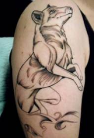 Шкірки школярки на чорно-сірий ескіз підказки поради творчі малюнки татуювання собаки