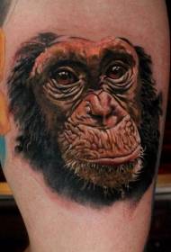 Thigh cute የሚያምር chimpanzee tattoo tattoo