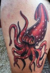 Reide hauska väri sarjakuva kalmari tatuointi malli