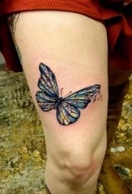 Fantasia di tatuaggi colorati a forma di farfalla