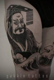 Крака кафяв модел японски император татуировка