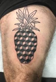 Pueri femur griseo nigrum in puncto spinam tips exemplar partum pineapple tattoo