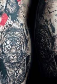 Yakanakisa ruvara rwegumbo tiger neyakavhara tattoo maitiro