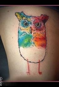 Coxa tatuagem menina tradicional coruja imagem tatuagem na coxa