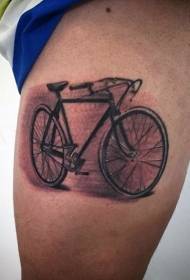 Πόδια ρεαλιστική καφέ μοτίβο τατουάζ ποδηλάτου