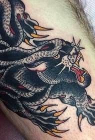 Old schoo miloko panther lehibe vita amin'ny tatoazy tato