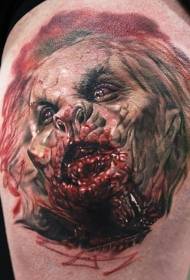 Leg kleur horror movie monster tattoo patroon