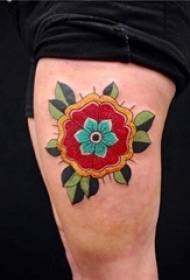 Girls thighs painted watercolor sketch creative aesthetic literary flower tattoo pictures