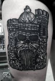 Stehno primitívny kmeň tajomné hrad tetovanie