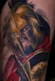 Колір ніг реалістичний спартанський воїн татуювання візерунок