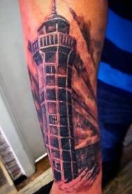 Brako mistera realisma lumkolora tatuaje-ŝablono