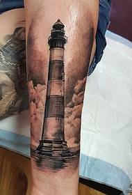 Bracciale modello Europa e America scuola faro tatuaggio grigio nero