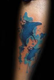 Рака домашна боја, пливање, чудовиште шема на тетоважи
