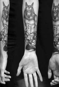 arm black ancient Egyptian god tattoo pattern